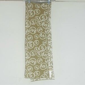 Michael Kors Beige and White Scarf
